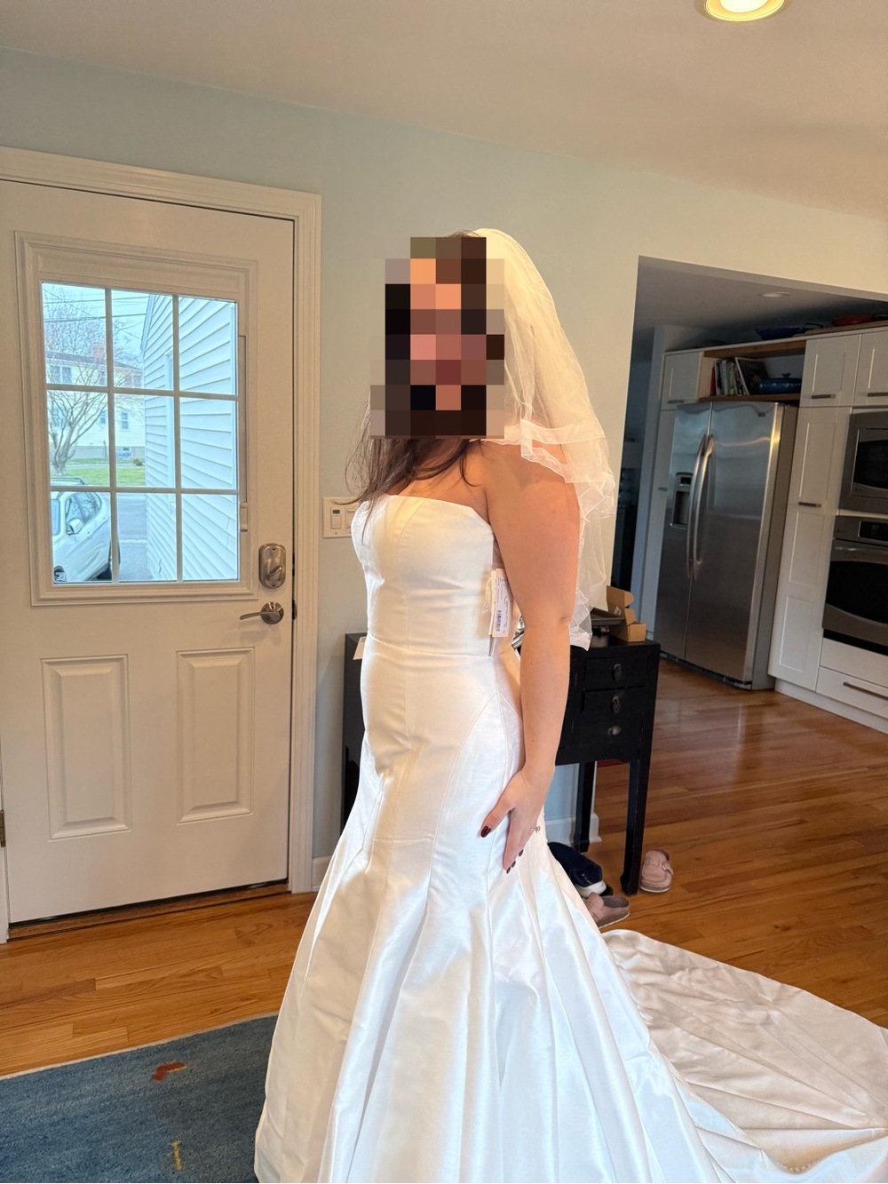 Jenny Yoo Classic White Strapless Wedding Dress (Lucia Wedding Dress) - Picture 9 of 11